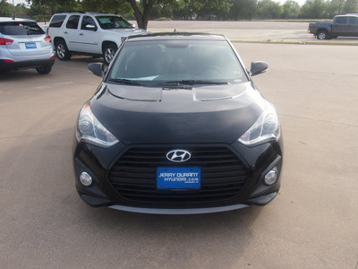 hyundai veloster turbo 2013 black coupe gasoline 4 cylinders front wheel drive 6 speed manual 76049