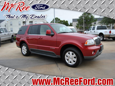 lincoln aviator 2004 red suv gasoline 8 cylinders rear wheel drive automatic with overdrive 77539
