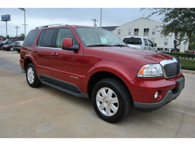 lincoln aviator 2004 red suv gasoline 8 cylinders rear wheel drive automatic with overdrive 77539