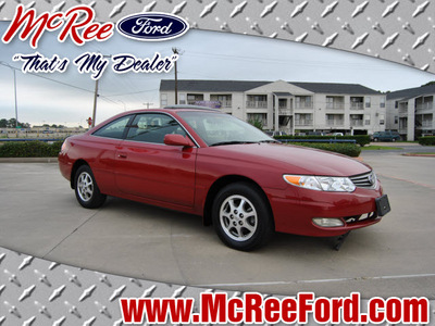 toyota camry solara 2002 red coupe se gasoline 4 cylinders dohc front wheel drive automatic with overdrive 77539