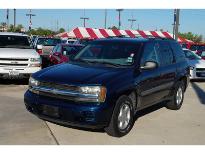 chevrolet trailblazer 2003 blue suv gasoline 6 cylinders rear wheel drive 4 speed automatic 77090