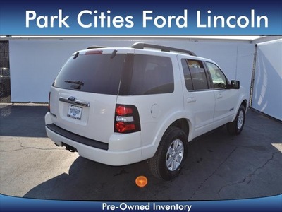 ford explorer 2008 white suv xlt gasoline 6 cylinders 2 wheel drive 5 speed automatic 75235