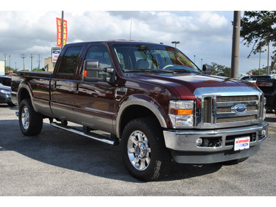 ford f 350 super duty 2010 dk  red lariat 8 cylinders automatic 78214