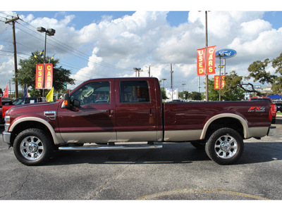 ford f 350 super duty 2010 dk  red lariat 8 cylinders automatic 78214