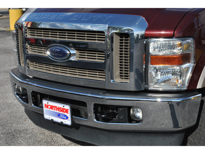 ford f 350 super duty 2010 dk  red lariat 8 cylinders automatic 78214