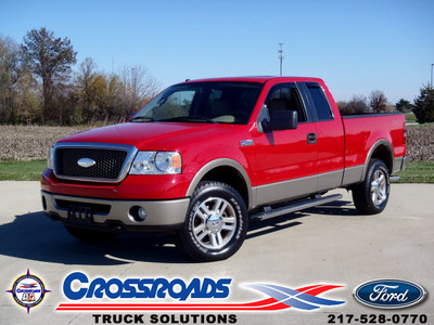 ford f 150 2006 red lariat gasoline 8 cylinders 4 wheel drive automatic 62708