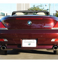 bmw 6 series 2006 dk  red 650i gasoline 8 cylinders rear wheel drive automatic 77002