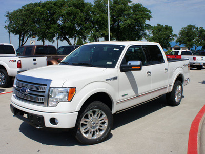 ford f 150 2012 white platinum gasoline 6 cylinders 4 wheel drive automatic 76205