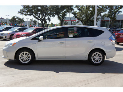 toyota prius v 2012 white wagon three hybrid 4 cylinders front wheel drive automatic 78232