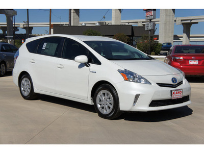 toyota prius v 2012 white wagon three hybrid 4 cylinders front wheel drive automatic 78232