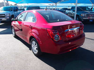 chevrolet sonic 2013 red sedan lt auto gasoline 4 cylinders front wheel drive 6 speed automatic 76234