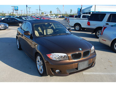 bmw 1 series 2012 brown coupe 128i gasoline 6 cylinders rear wheel drive automatic 77090