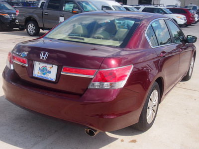 honda accord 2011 red sedan lx gasoline 4 cylinders front wheel drive 5 speed automatic 77338