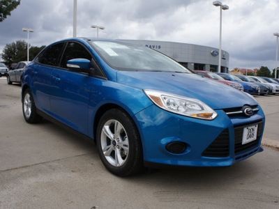 ford focus 2013 blue sedan se flex fuel 4 cylinders front wheel drive automatic 76011