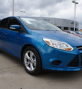 ford focus 2013 blue sedan se flex fuel 4 cylinders front wheel drive automatic 76011