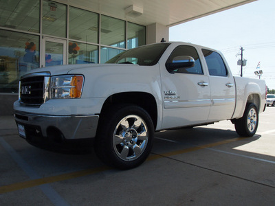 gmc sierra 1500 2010 white sle flex fuel 8 cylinders 2 wheel drive 6 speed automatic 77521