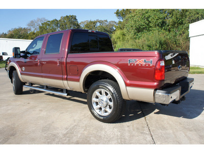 ford f 250 super duty 2011 red lariat biodiesel 8 cylinders 4 wheel drive automatic 77515