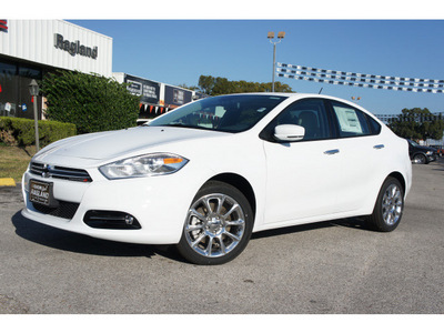 dodge dart 2013 white sedan limited gasoline 4 cylinders front wheel drive automatic 77515