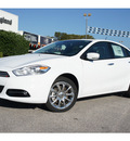 dodge dart 2013 white sedan limited gasoline 4 cylinders front wheel drive automatic 77515
