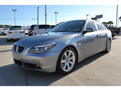 bmw 550i 2007 gray sedan gasoline 8 cylinders rear wheel drive automatic with overdrive 77539