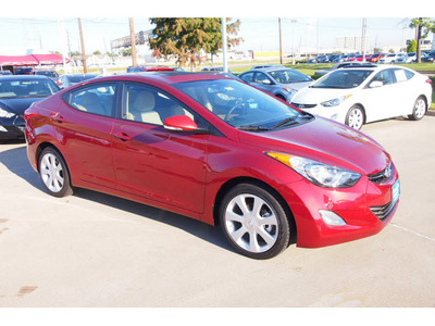 hyundai elantra 2013 dk  red sedan limited gasoline 4 cylinders front wheel drive automatic 77074