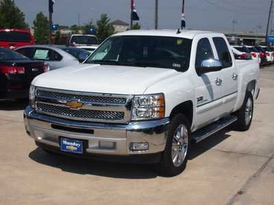 chevrolet silverado 1500 2013 white flex fuel 8 cylinders 2 wheel drive 6 spd auto texas ed resdncy based pkg texas edition discou 77090