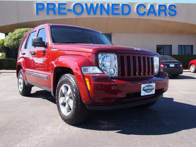 jeep liberty 2008 dk  red suv sport gasoline 6 cylinders 2 wheel drive automatic 75075