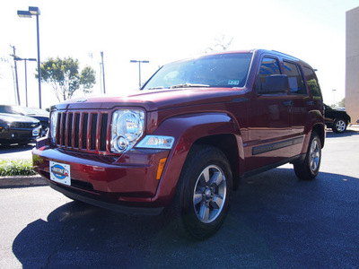 jeep liberty 2008 dk  red suv sport gasoline 6 cylinders 2 wheel drive automatic 75075