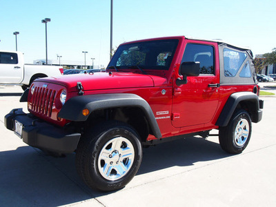 jeep wrangler 2012 red suv sport gasoline 6 cylinders 4 wheel drive automatic 76018