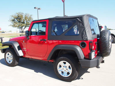 jeep wrangler 2012 red suv sport gasoline 6 cylinders 4 wheel drive automatic 76018