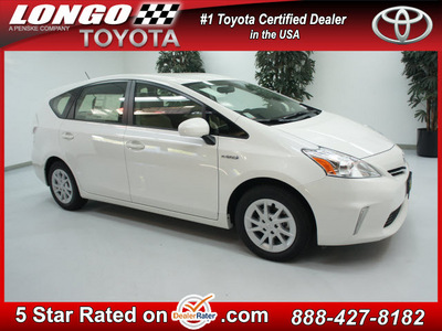 toyota prius v 2012 white wagon three hybrid 4 cylinders front wheel drive automatic 91731