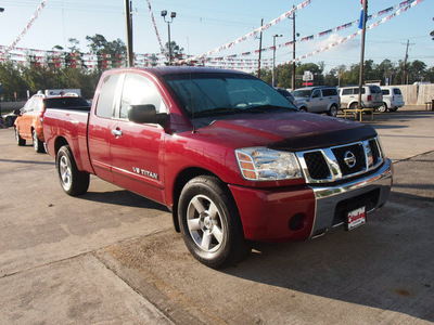 nissan titan 2007 red se ffv flex fuel 8 cylinders rear wheel drive automatic with overdrive 77662