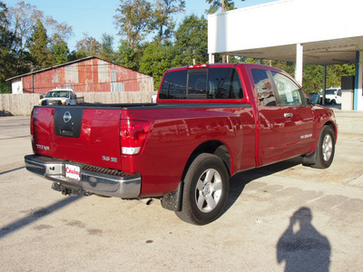 nissan titan 2007 red se ffv flex fuel 8 cylinders rear wheel drive automatic with overdrive 77662