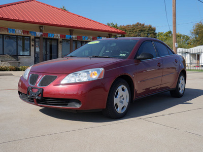 pontiac g6 2008 red sedan value leader gasoline 4 cylinders front wheel drive automatic 75141