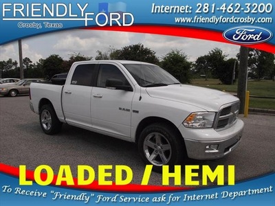 dodge ram pickup 1500 2010 white lone star hemi gasoline 8 cylinders 2 wheel drive 5 speed automatic 77532