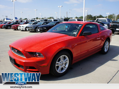 ford mustang 2013 red coupe v6 6 cylinders 6 speed manual 75062