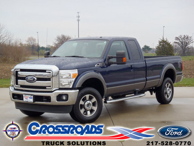 ford f 350 super duty 2011 dk  blue lariat flex fuel 8 cylinders 4 wheel drive automatic 62708