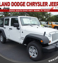 jeep wrangler unlimited 2013 white suv sport gasoline 6 cylinders 4 wheel drive automatic 33157