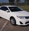 toyota camry 2012 white sedan le gasoline 4 cylinders front wheel drive automatic 77338