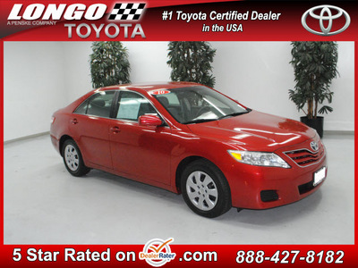 toyota camry 2010 red sedan le gasoline 4 cylinders front wheel drive automatic 91731