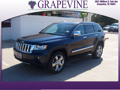 jeep grand cherokee 2013 dk  blue suv overland gasoline 6 cylinders 2 wheel drive automatic 76051