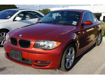 bmw 1 series 2008 red coupe 128i gasoline 6 cylinders rear wheel drive automatic 78729