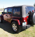jeep wrangler unlimited 2007 red suv sahara gasoline 6 cylinders rear wheel drive automatic 75067