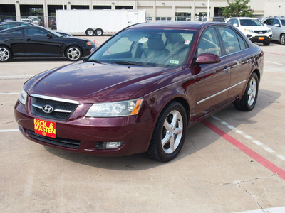 hyundai sonata 2008 dk  red sedan limited v6 gasoline 6 cylinders front wheel drive not specified 77375
