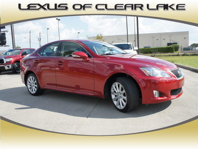 lexus is 250 2010 red sedan gasoline 6 cylinders all whee drive automatic 77546