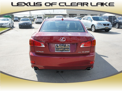 lexus is 250 2010 red sedan gasoline 6 cylinders all whee drive automatic 77546