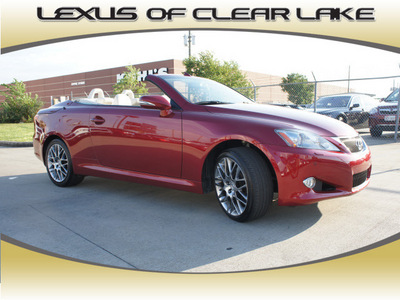 lexus is 350c 2010 red gasoline 6 cylinders rear wheel drive automatic 77546