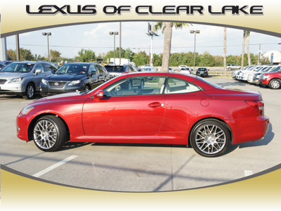 lexus is 350c 2010 red gasoline 6 cylinders rear wheel drive automatic 77546