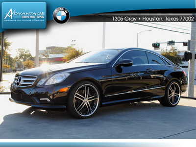 mercedes benz e class 2010 black coupe e550 gasoline 8 cylinders rear wheel drive automatic 77002