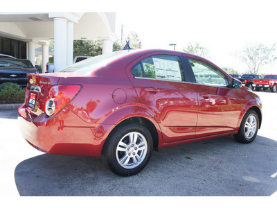 chevrolet sonic 2013 red sedan lt auto gasoline 4 cylinders front wheel drive automatic 77566